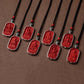 Cinnabar Red Buddha Pendant