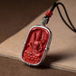 Cinnabar Red Buddha Pendant