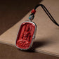 Cinnabar Red Buddha Pendant