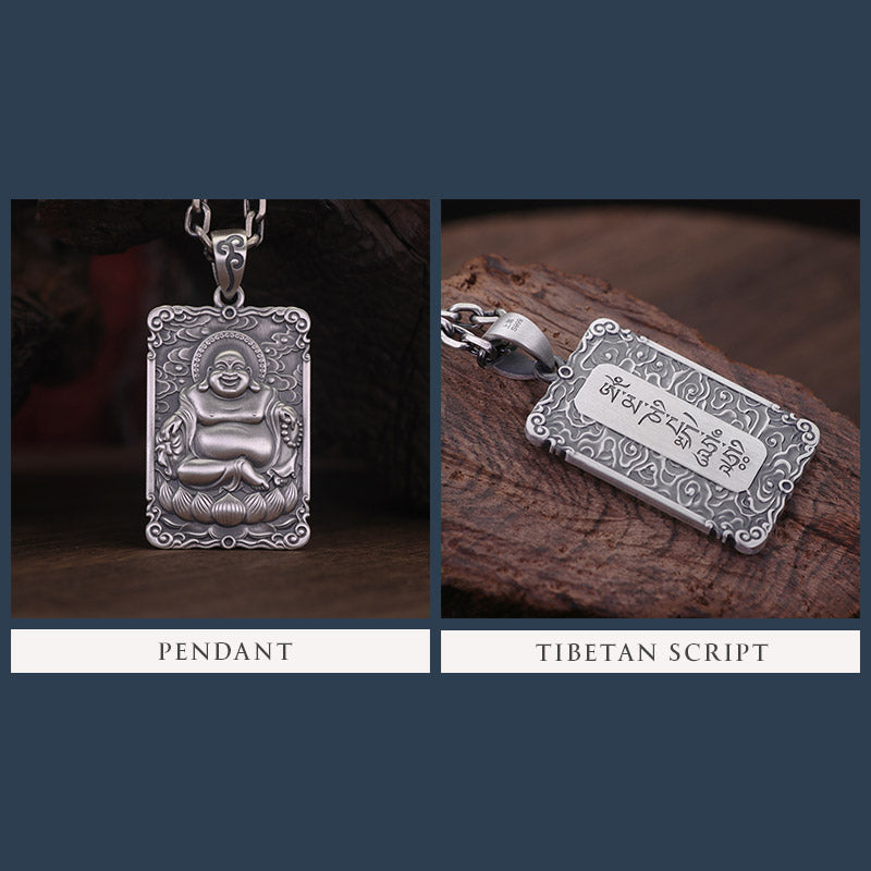 Framed Laughing Buddha Pendant