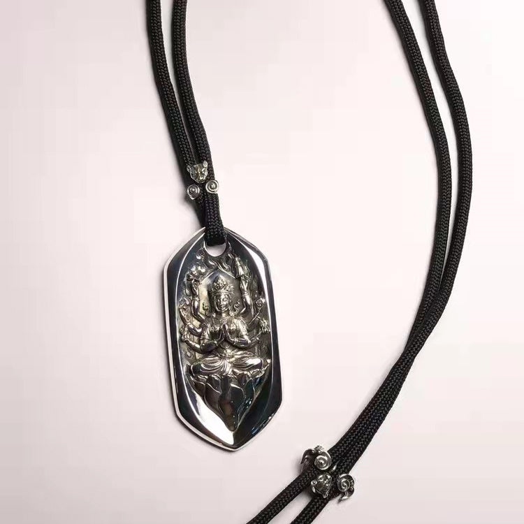 Diamond Guan Yin Amulet