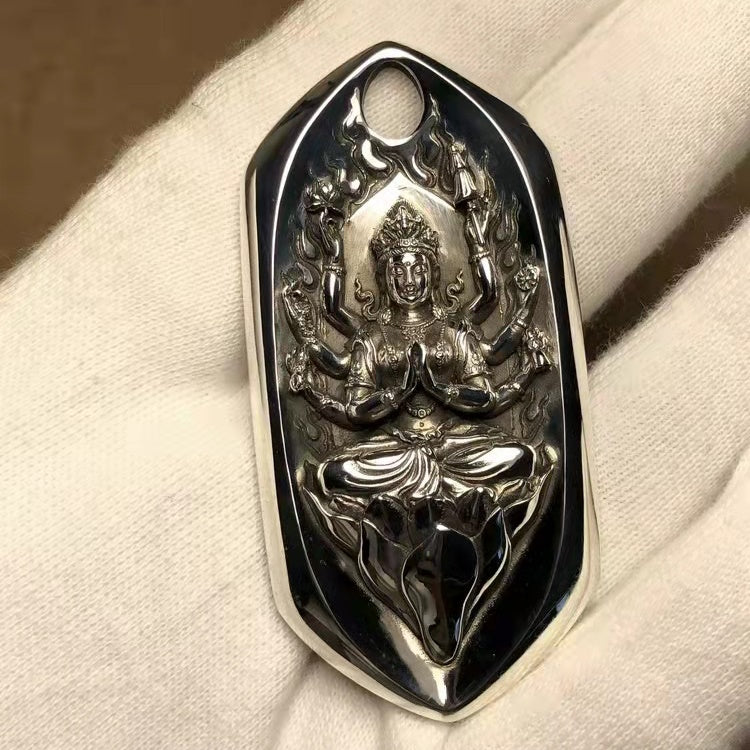 Diamond Guan Yin Amulet