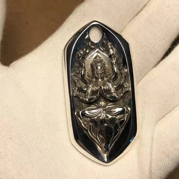 Diamond Guan Yin Amulet