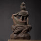 Distressed Royal Ease Quan Yin Wood Statue