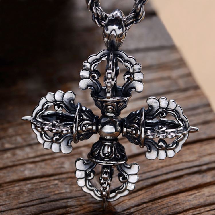 Double Vajra Pendant-Mantrapiece