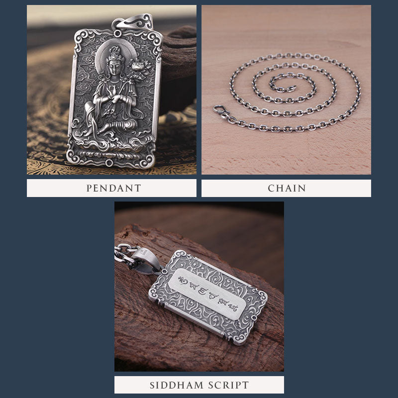 Framed Gesture of Debate Buddha Pendant Necklace