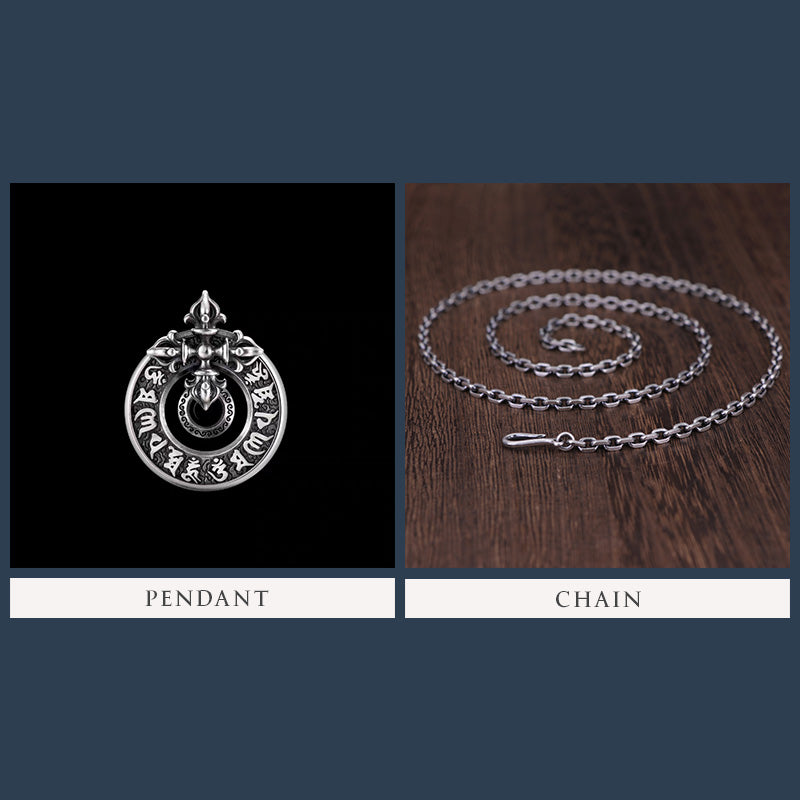 Om Mani Padme Hum Mantra Pendant Necklace