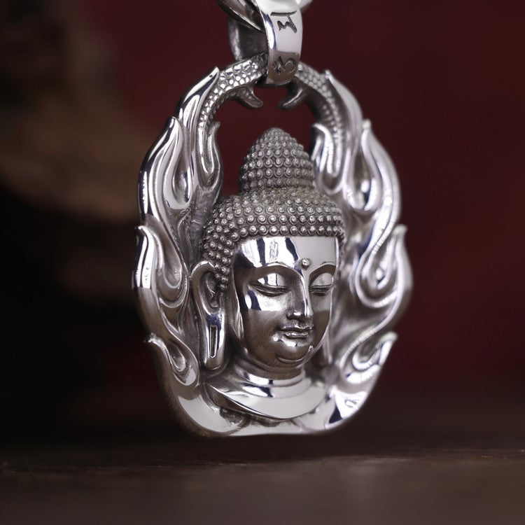 Flaming Buddha Chains Pendant