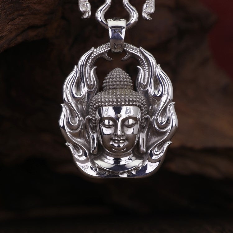 Flames of Awareness Real Buddha Pendant