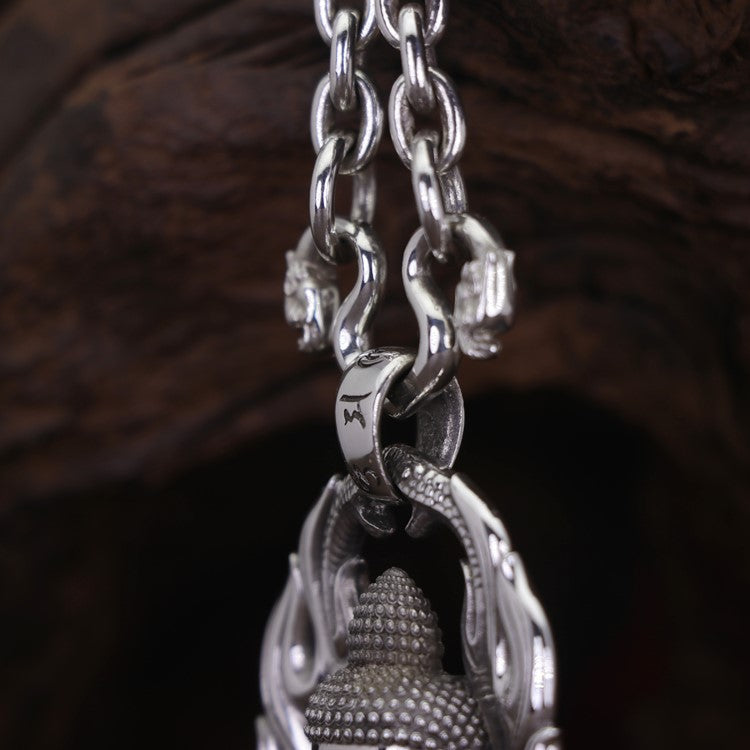 Flames of Awareness Real Buddha Pendant