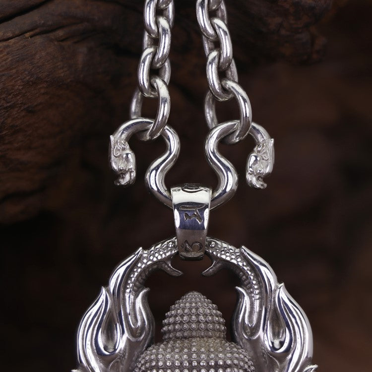 Flames of Awareness Real Buddha Pendant