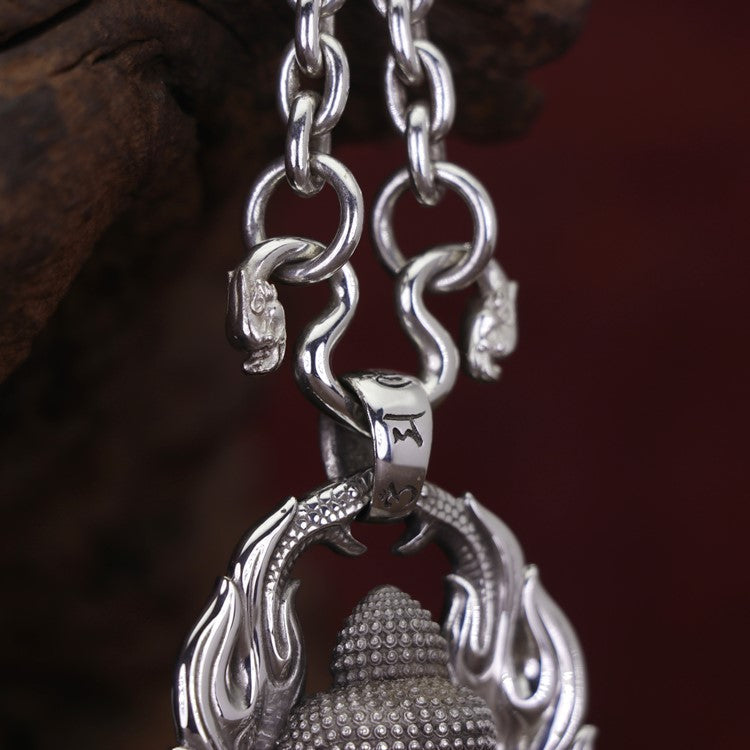 Flames of Awareness Real Buddha Pendant