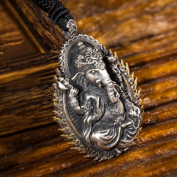 Flaming Lord Ganesha Pendant