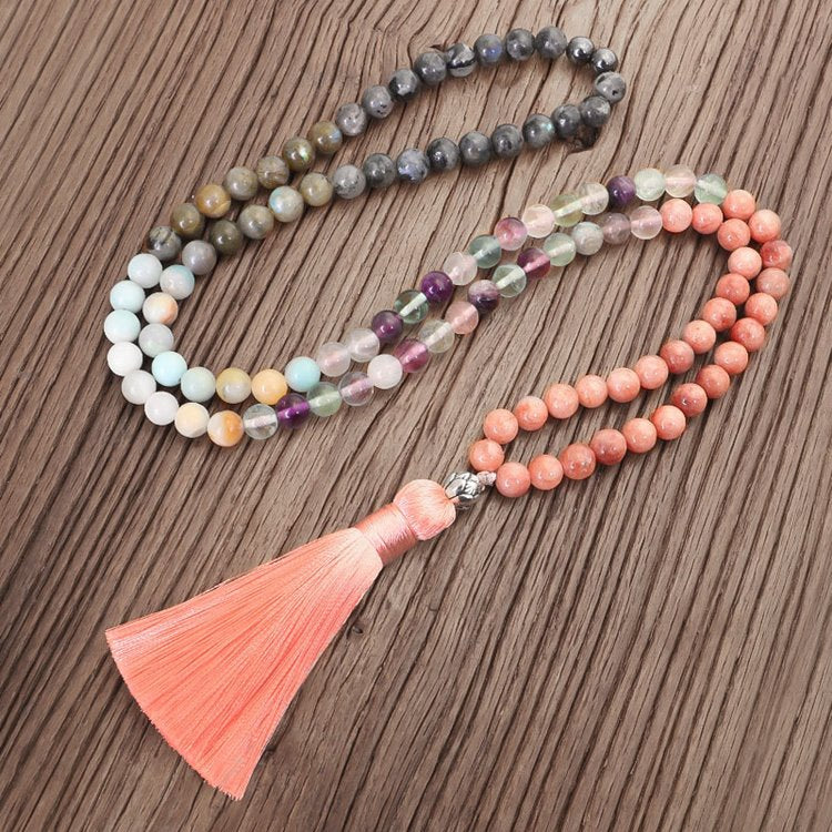 Fluorite Mantra Japa Mala