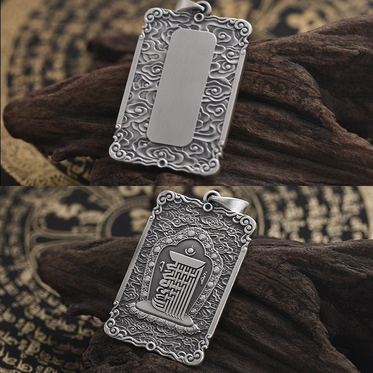 Framed Gesture of Debate Buddha Pendant Necklace