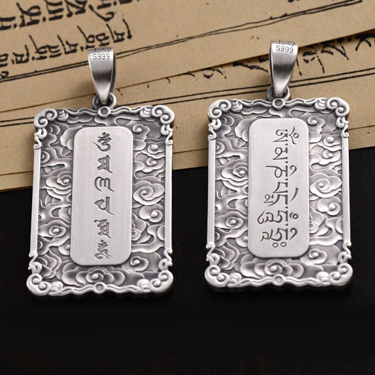 Framed Gesture of Generosity Real Buddha Pendant