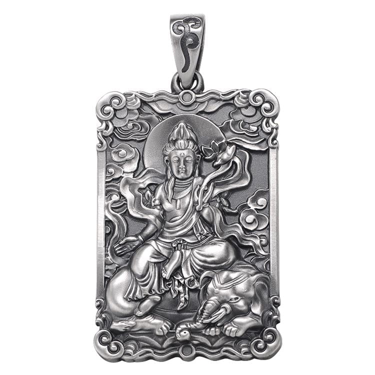 Framed Gesture of Generosity Real Buddha Pendant