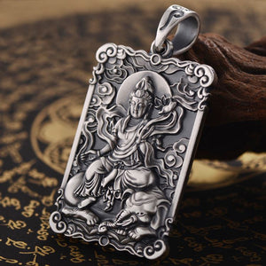 Framed Gesture of Generosity Real Buddha Pendant