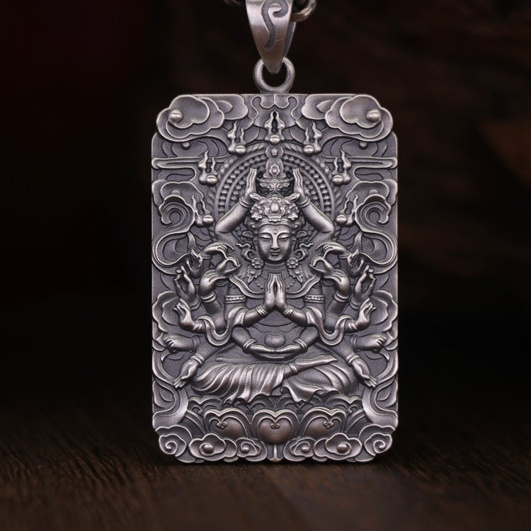 Framed Infinite Compassion Guan Yin Necklace