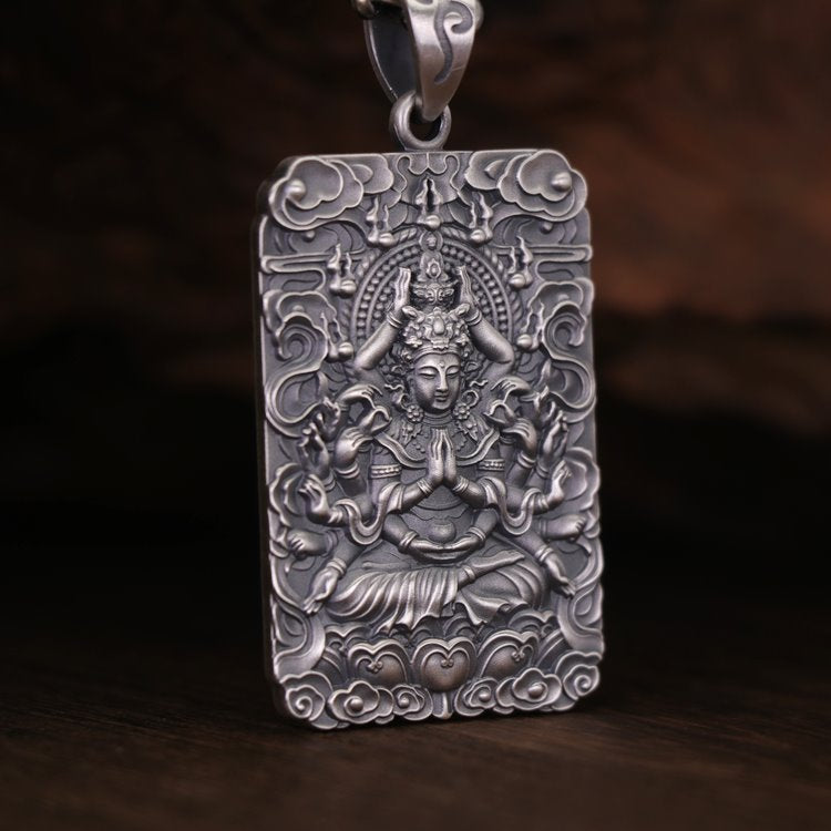 Framed Infinite Compassion Guan Yin Necklace