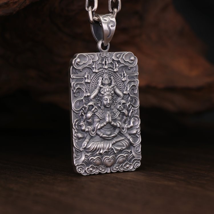 Framed Infinite Compassion Guan Yin Necklace