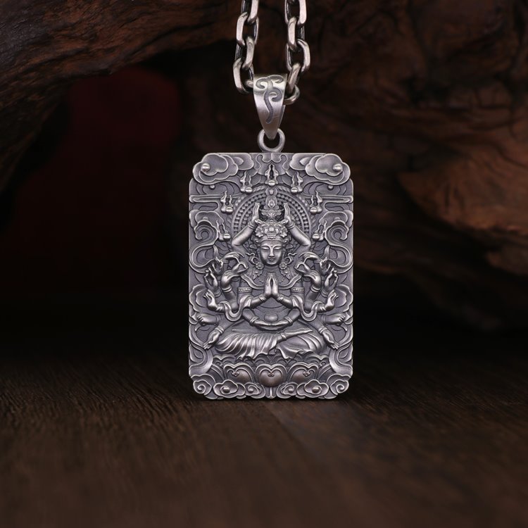 Framed Infinite Compassion Guan Yin Necklace