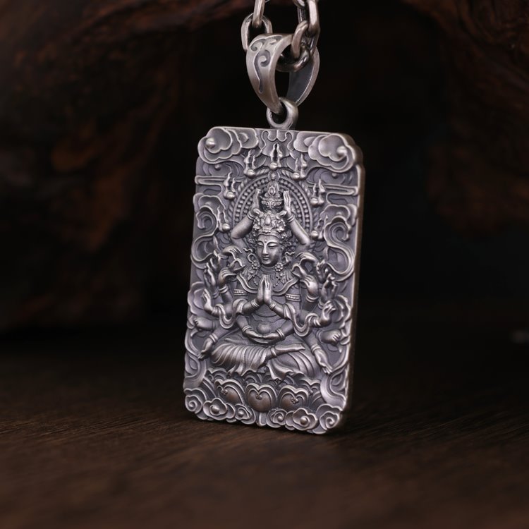 Framed Infinite Compassion Guan Yin Necklace