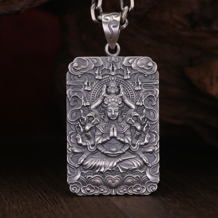 Framed Infinite Compassion Guan Yin Necklace