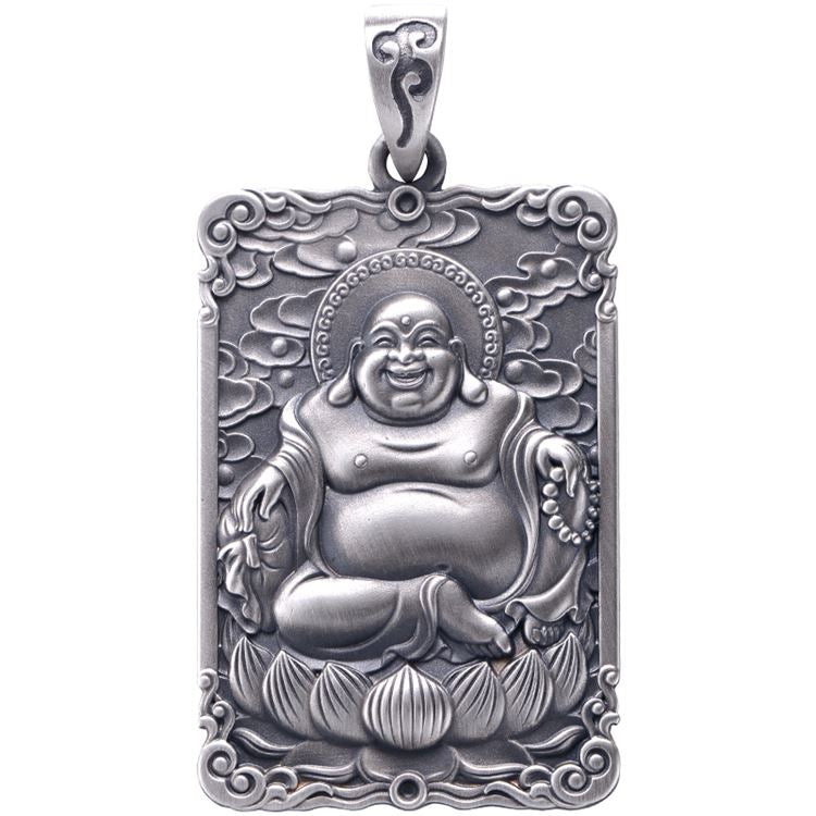 Framed Laughing Buddha Pendant