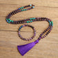 Garnet Amethyst Prayer Mala Beads