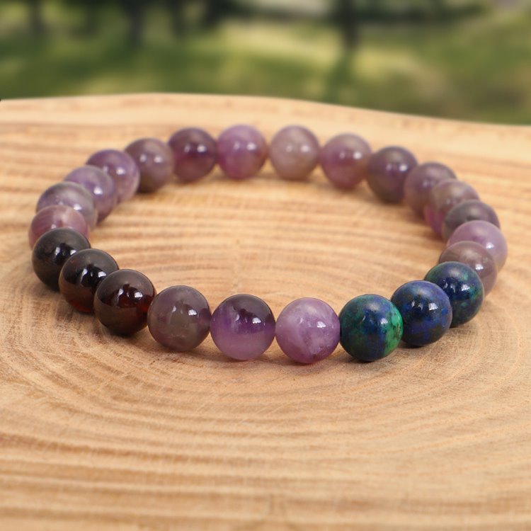 Garnet Amethyst Prayer Mala Beads