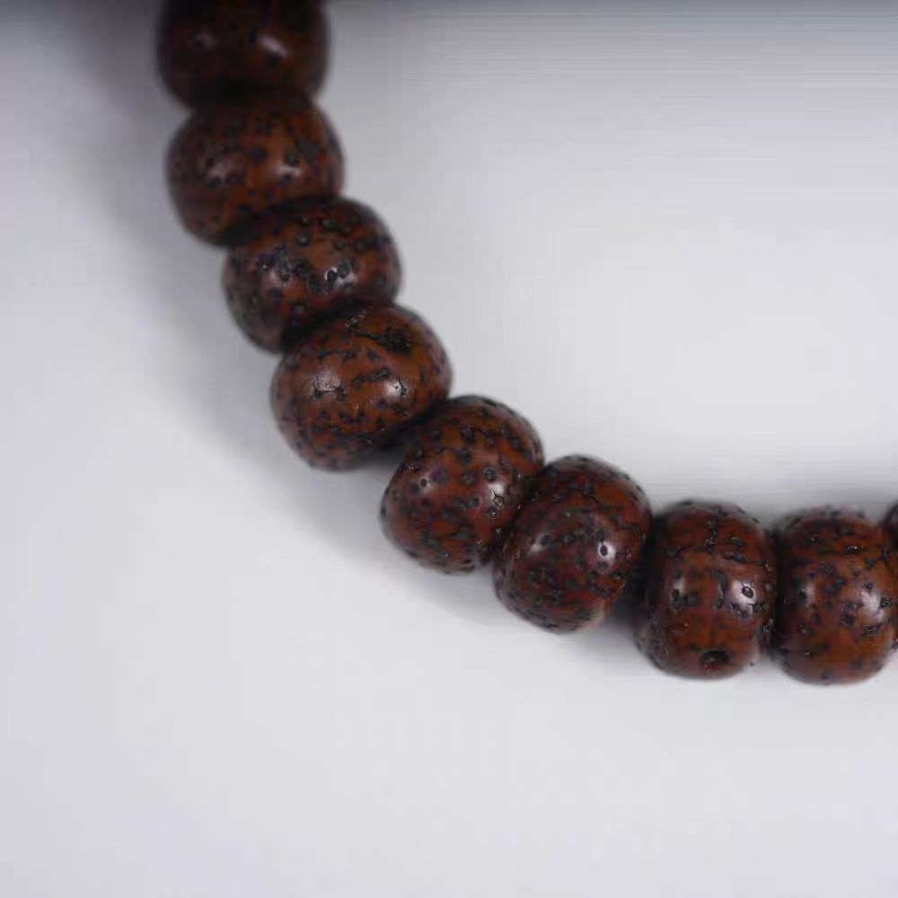 Genuine Antique Tibetan Star Moon Bodhi Seed Mala-Mantrapiece