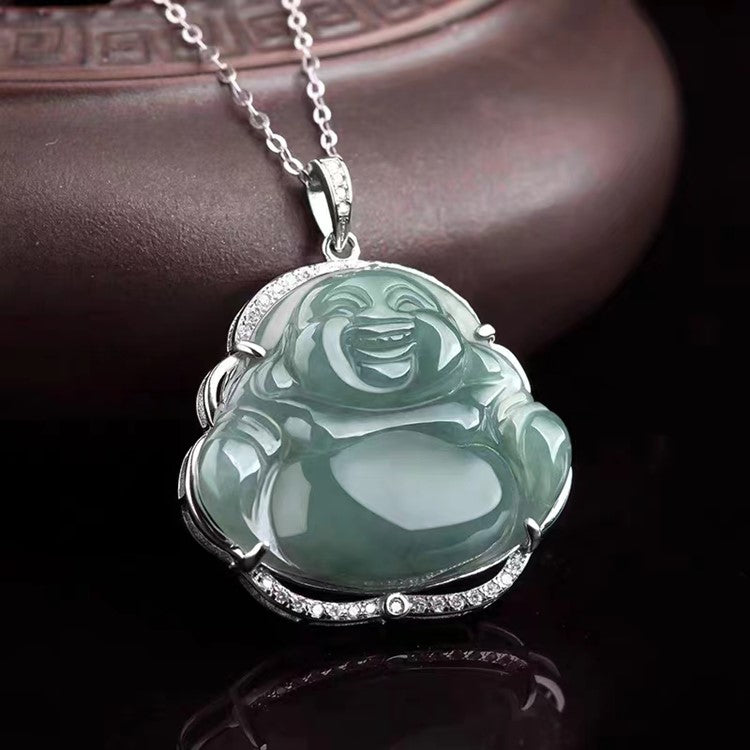 Genuine Green Jade Buddha Pendant