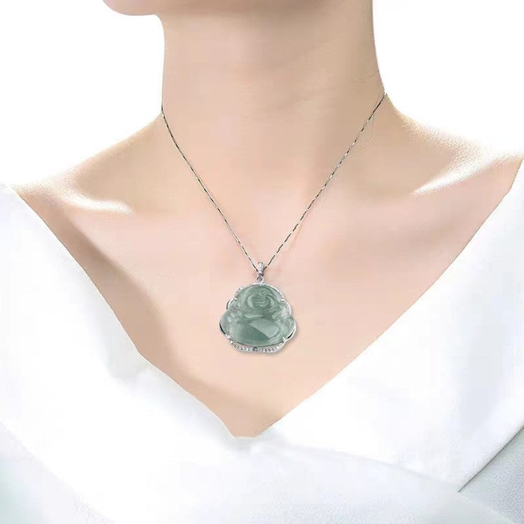 Genuine Green Jade Buddha Pendant