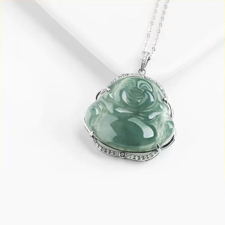 Genuine Green Jade Buddha Pendant