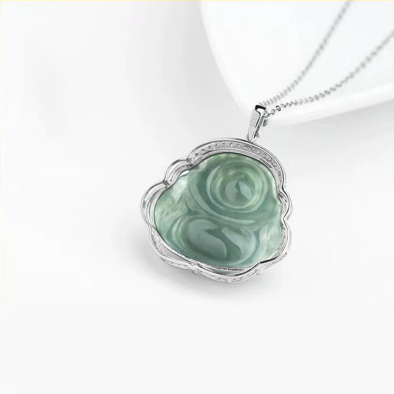 Genuine Green Jade Buddha Pendant