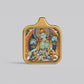 Square-Framed Green Tara Thangka Pendant