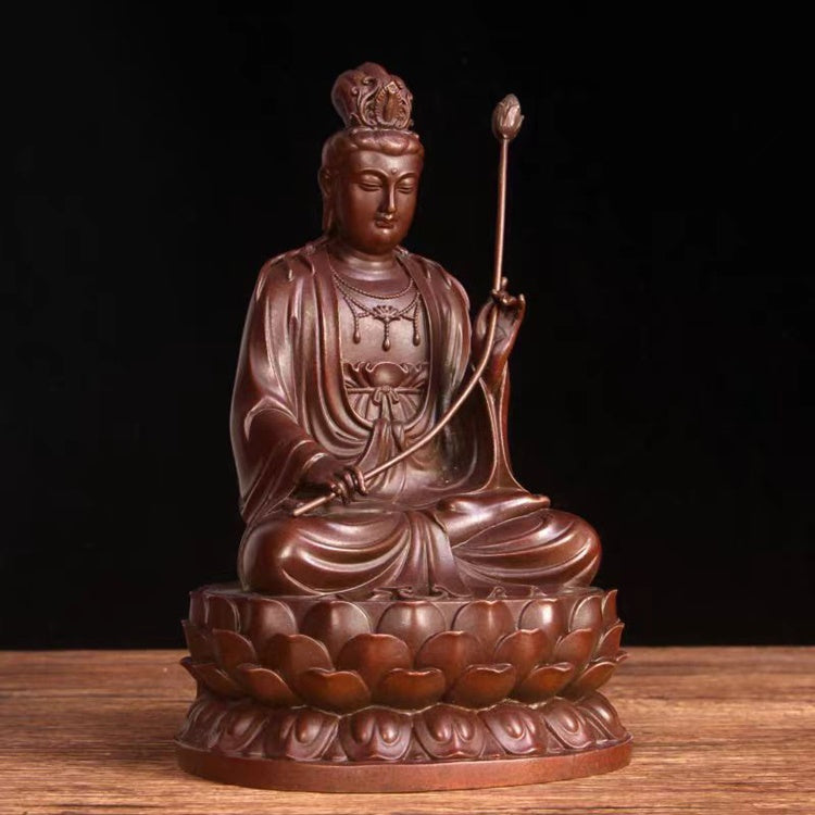 Guanyin Sitting Lotus Bud Statue