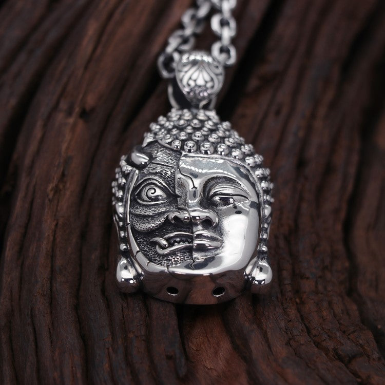 Half Buddha Half Demon Pendant