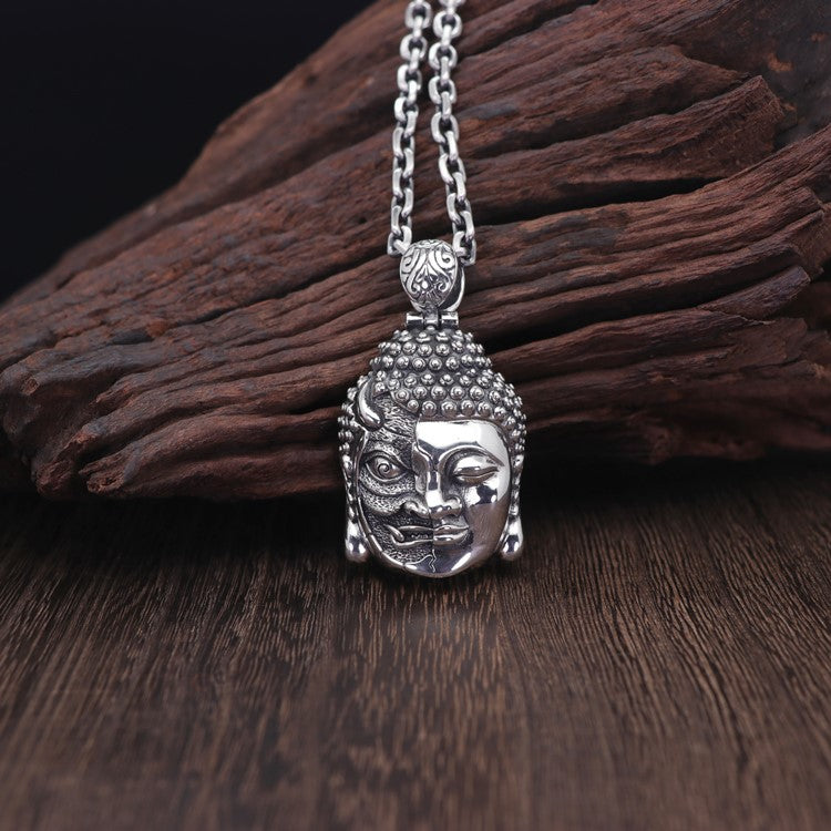 Half Buddha Half Demon Pendant