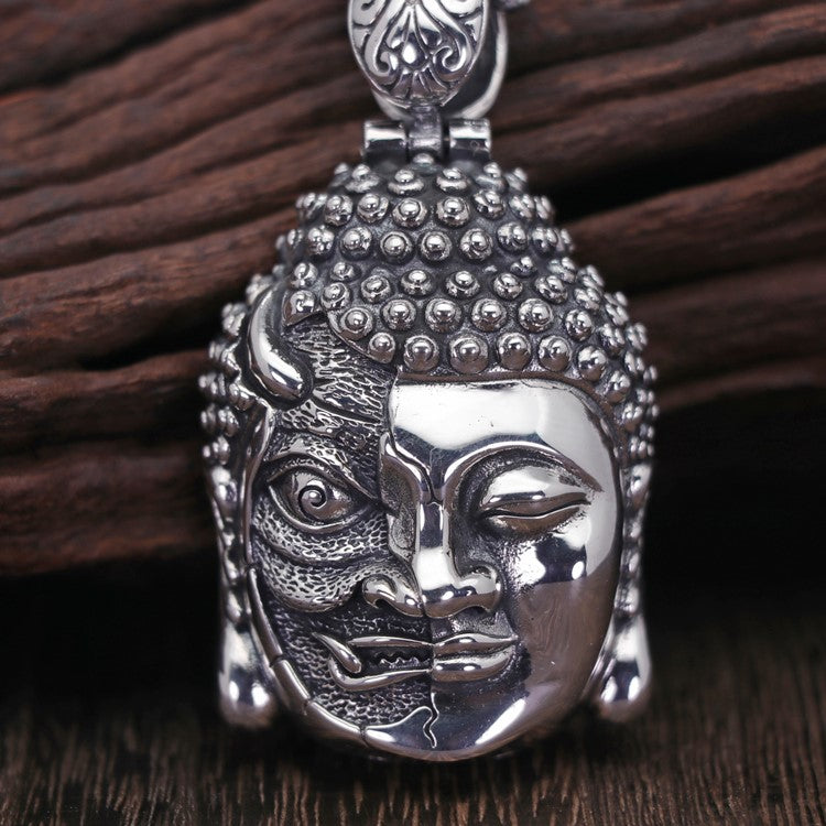 Half Buddha Half Demon Pendant