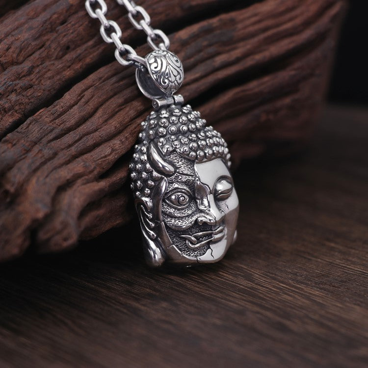 Half Buddha Half Demon Pendant