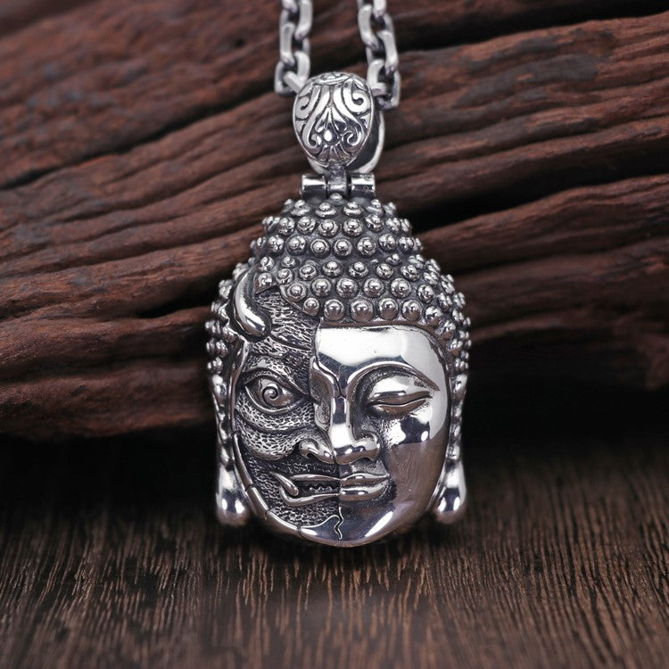 Half Buddha Half Demon Pendant