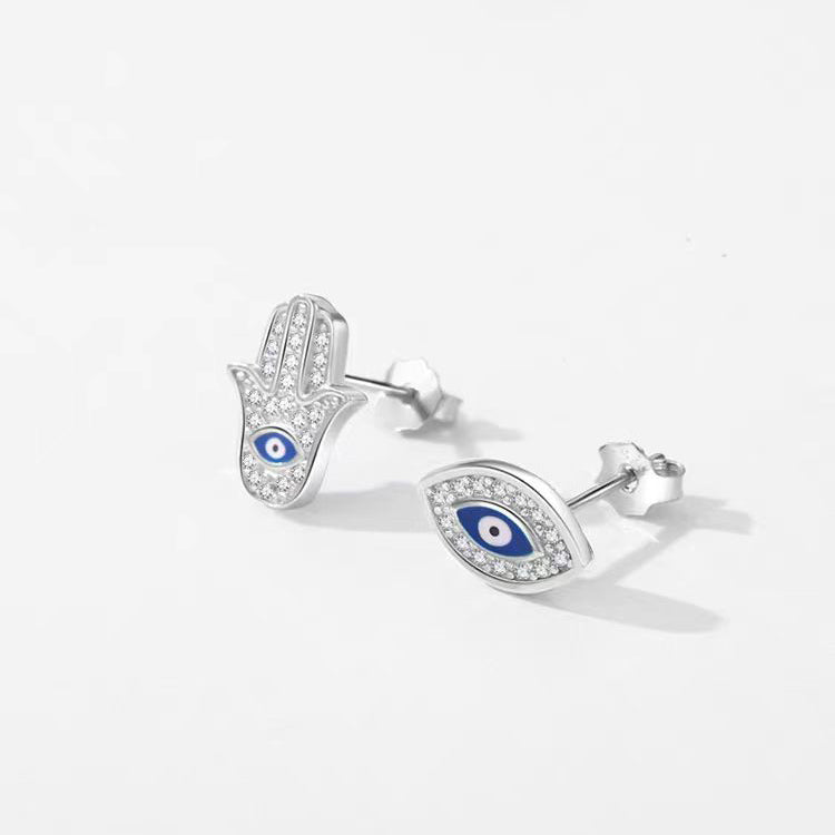 Hamsa Evil Eye Earrings