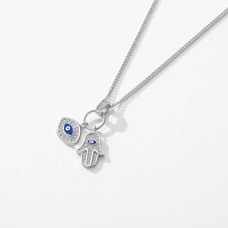 Hamsa Evil Eye Necklace