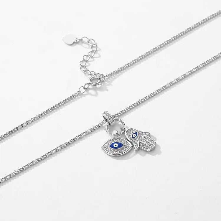 Hamsa Evil Eye Necklace