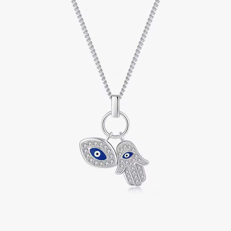 Hamsa Evil Eye Necklace