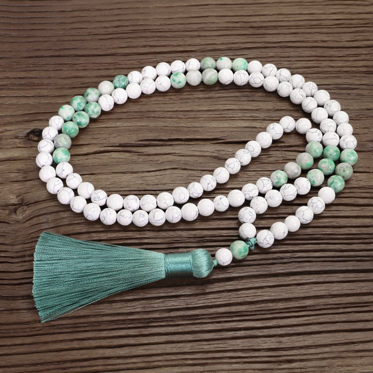 Howlite Amazonite Mala Meditation Beads