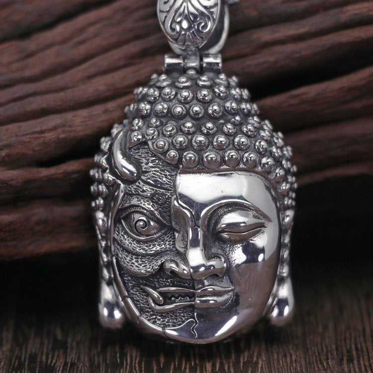 Half Buddha Half Demon Pendant