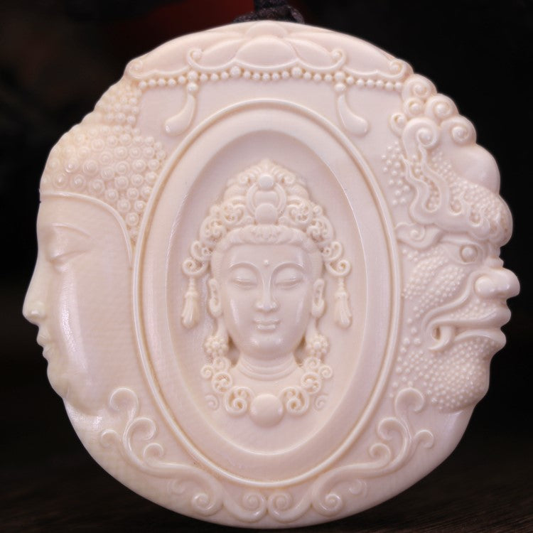 Ivory Demon Buddha Pendant